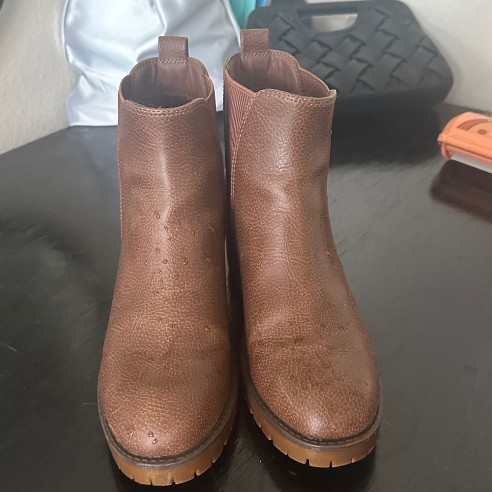 Steve Madden Brown Leather Ankle Boots